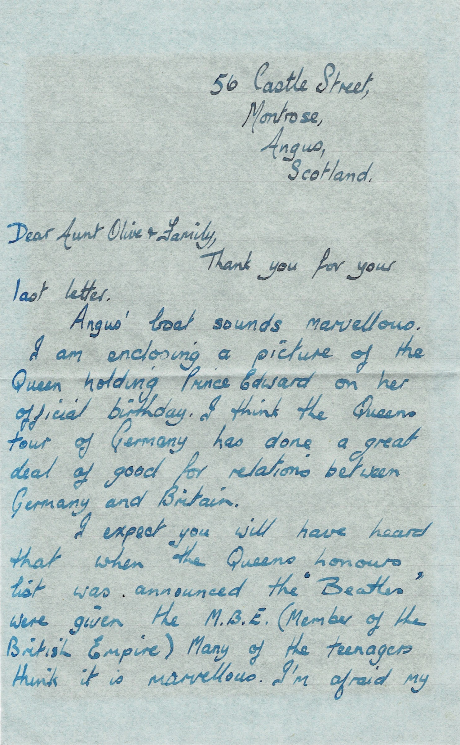 vintage letter from scotland page 1