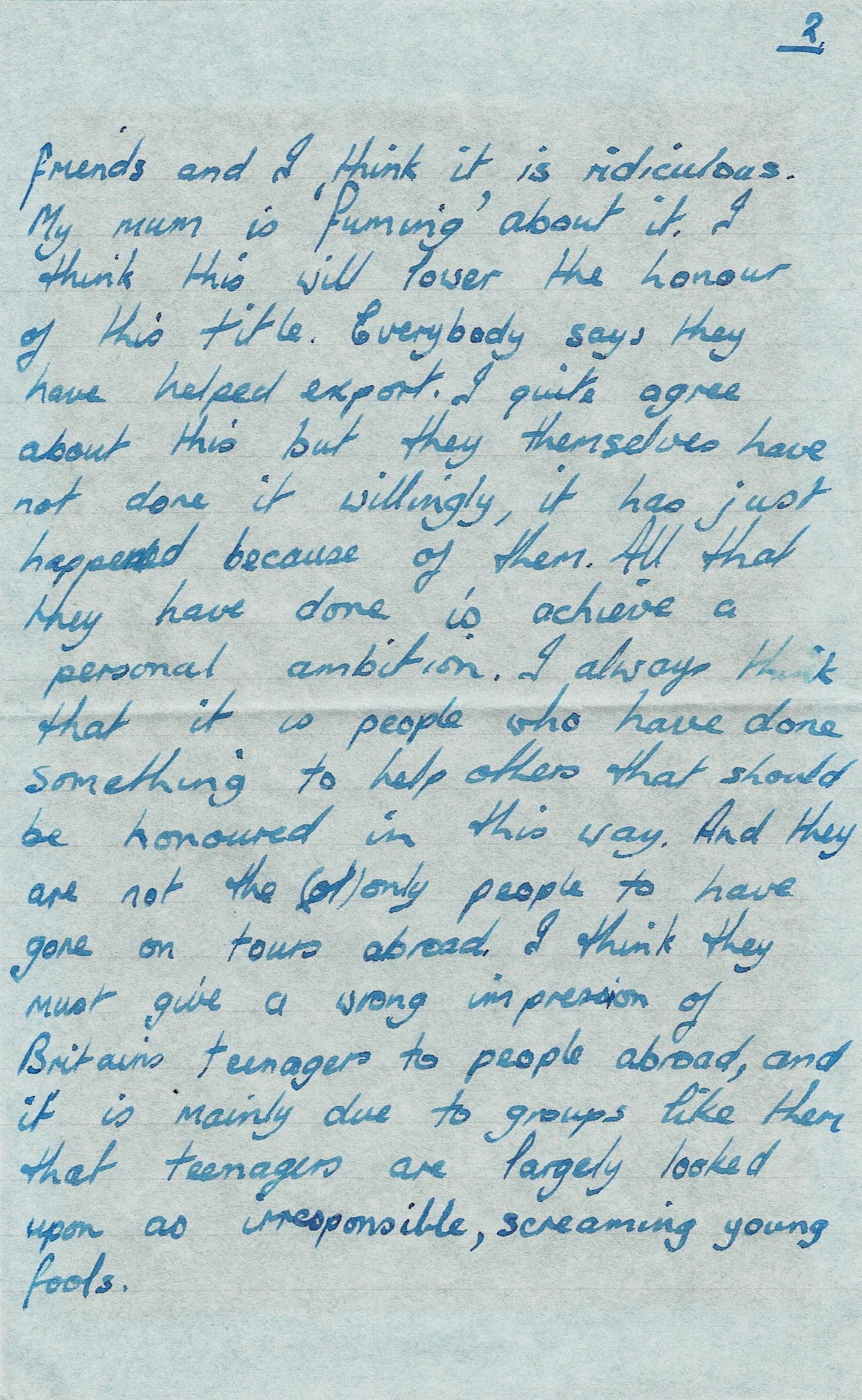 vintage letter from scotland page 2
