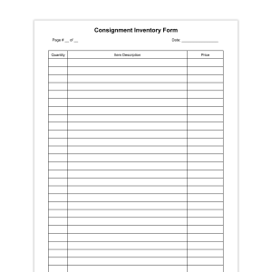 Consignment Inventory