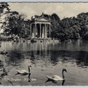 Postcard Villa Borghese - Little Lake, Rome, Italy