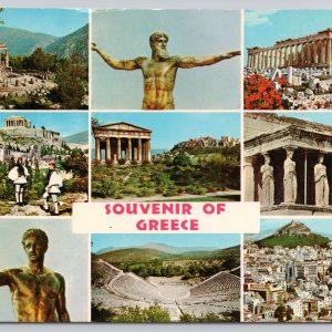 Postcard Souvenir of Greece Multi View Postcard Posted