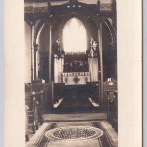 Postcard Ontario Canada Church Altar CYKO RPPC 1904-1920s