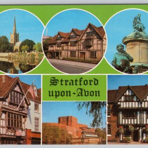 Stratford-Upon-Avon Holy Trinity Church, Shakespeare's Birthplace, Etc. Postcard