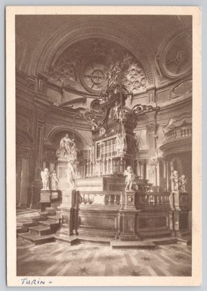 Interior of the Chapel of the Holy Shroud Turin Italy Postcard
