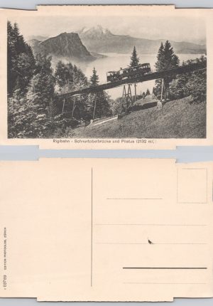 Switzerland, Rigibahn, Schnurtobelbrucke und Pilatus Postcard