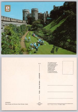 Moat Garden and Norman Gate Windsor Castle Postcard
