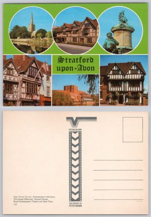 Stratford-Upon-Avon Holy Trinity Church, Shakespeare's Birthplace, Etc. Postcard