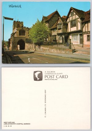 West Gate and Lord Leycester's Hospital Warwick Postcard