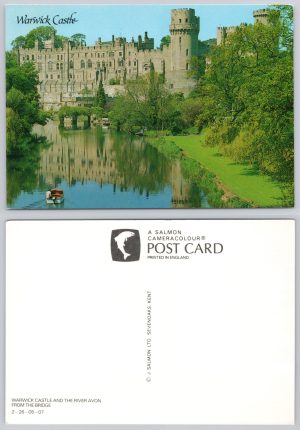 Warwick Castle and the River Avon from the Bridge Postcard